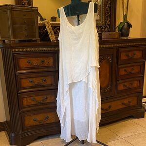 Exist White High Low Sleeveless Dress